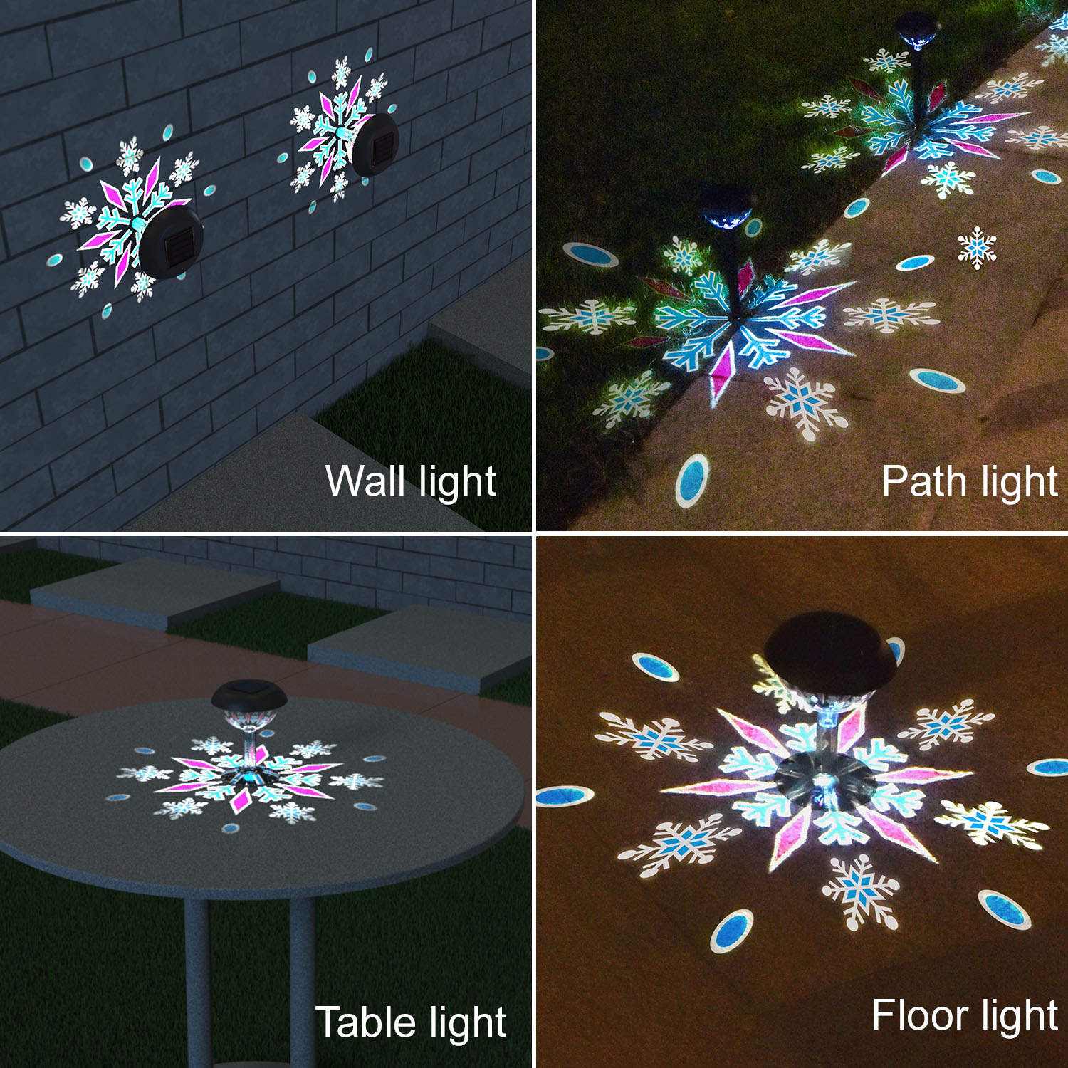 Snow Flake Solar Stake Light