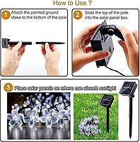 Solar Flower Led String Lights - Multi-Coloured 40 Feet Solar Flower Led String Lights - Multi-Coloured 40 Feet