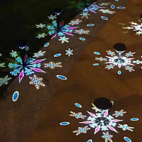 Snow Flake Solar Stake Light Snow Flake Solar Stake Light
