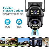 8MP Coverage - WIFI Dual Lens Security Camera 8MP Coverage - WIFI Dual Lens Security Camera