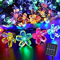 Solar Flower Led String Lights - Multi-Coloured 40 Feet Solar Flower Led String Lights - Multi-Coloured 40 Feet