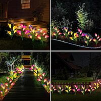 Solar Carlla Lilly Flower 7 Vibrant Multi-Coloured LED light - 2 Pack Special Solar Carlla Lilly Flower 7 Vibrant Multi-Coloured LED light - 2 Pack Special